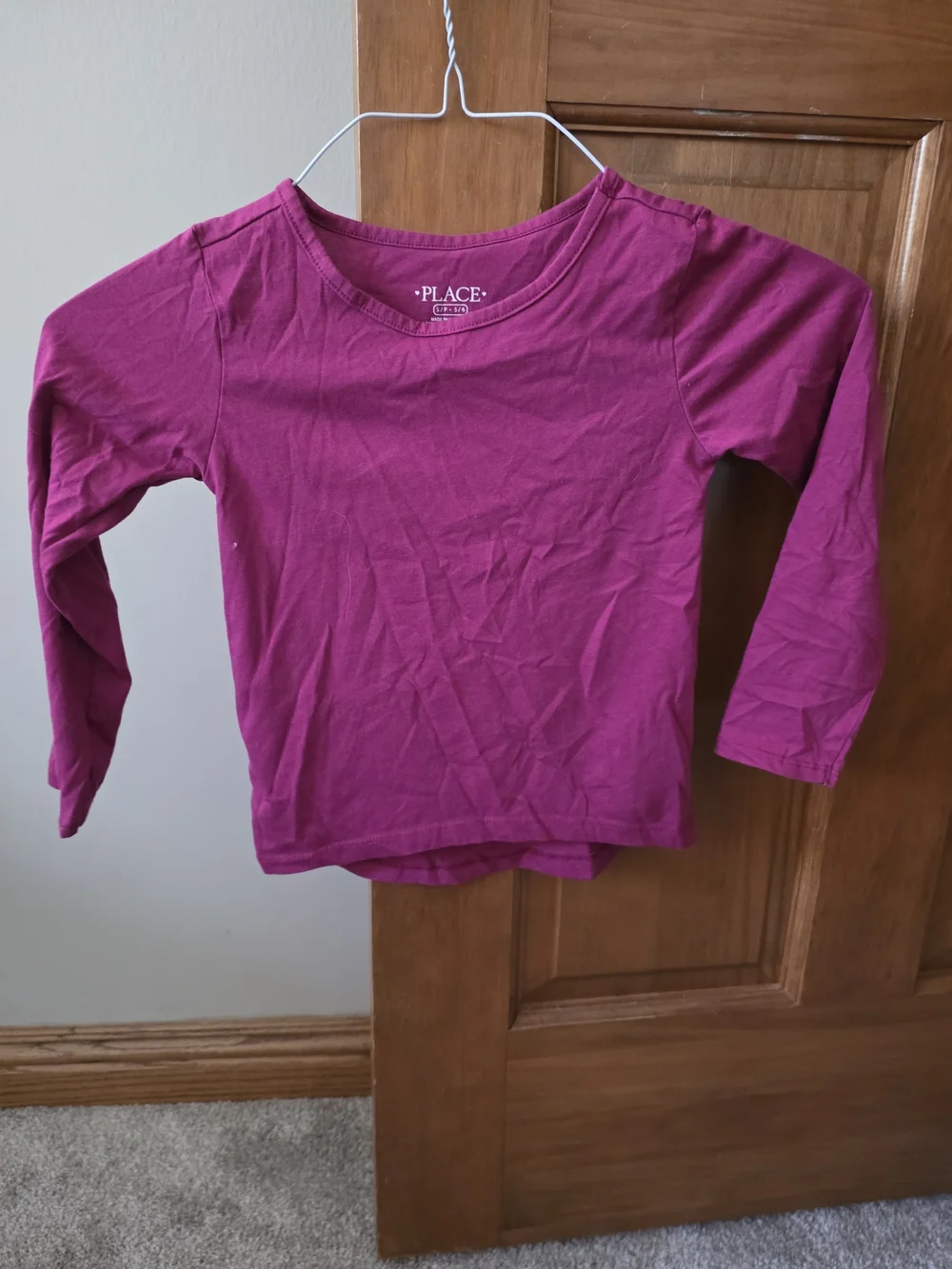 The Children's Place Long Sleeve Crewneck Top - Magenta Pink